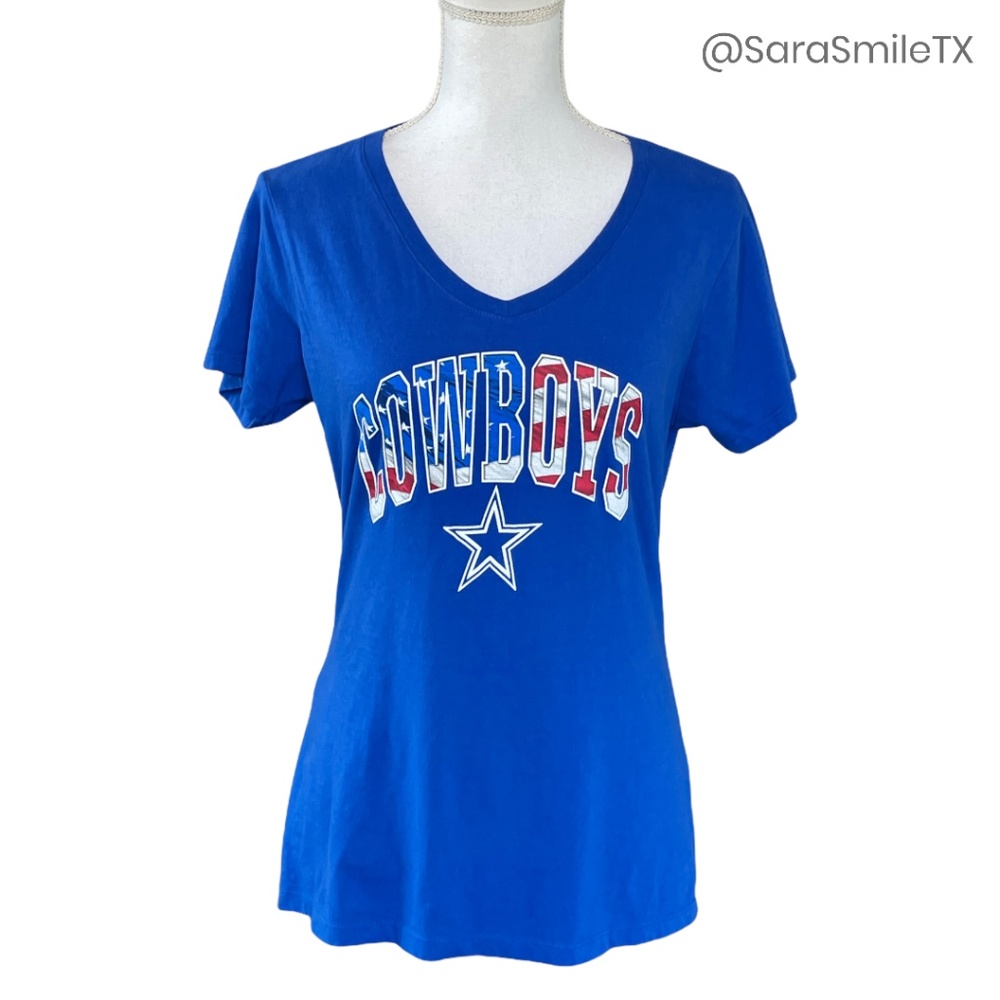 NFL PRO LINE FANATICS Dallas Cowboys USA Flag Fitted Short Sleeve T-Shirt